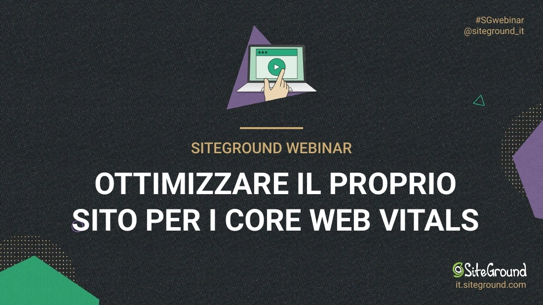 Intervento di Andrea Cardinali a Webinar SiteGround sui Core Web Vitals