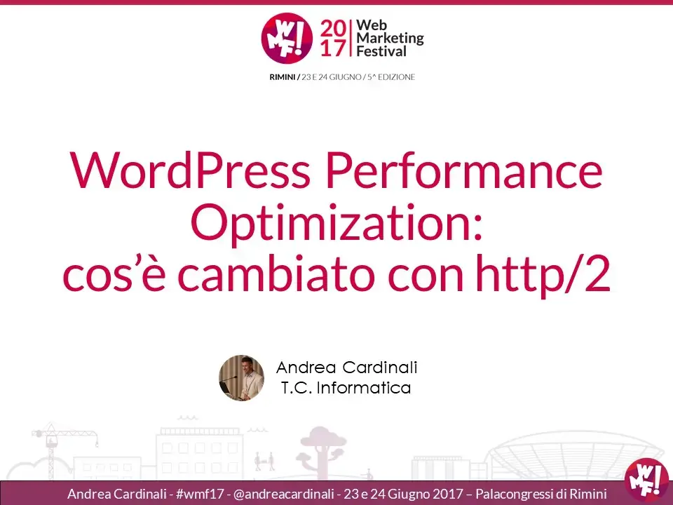 Intervento di Andrea Cardinali a Web Marketing Festival 2017